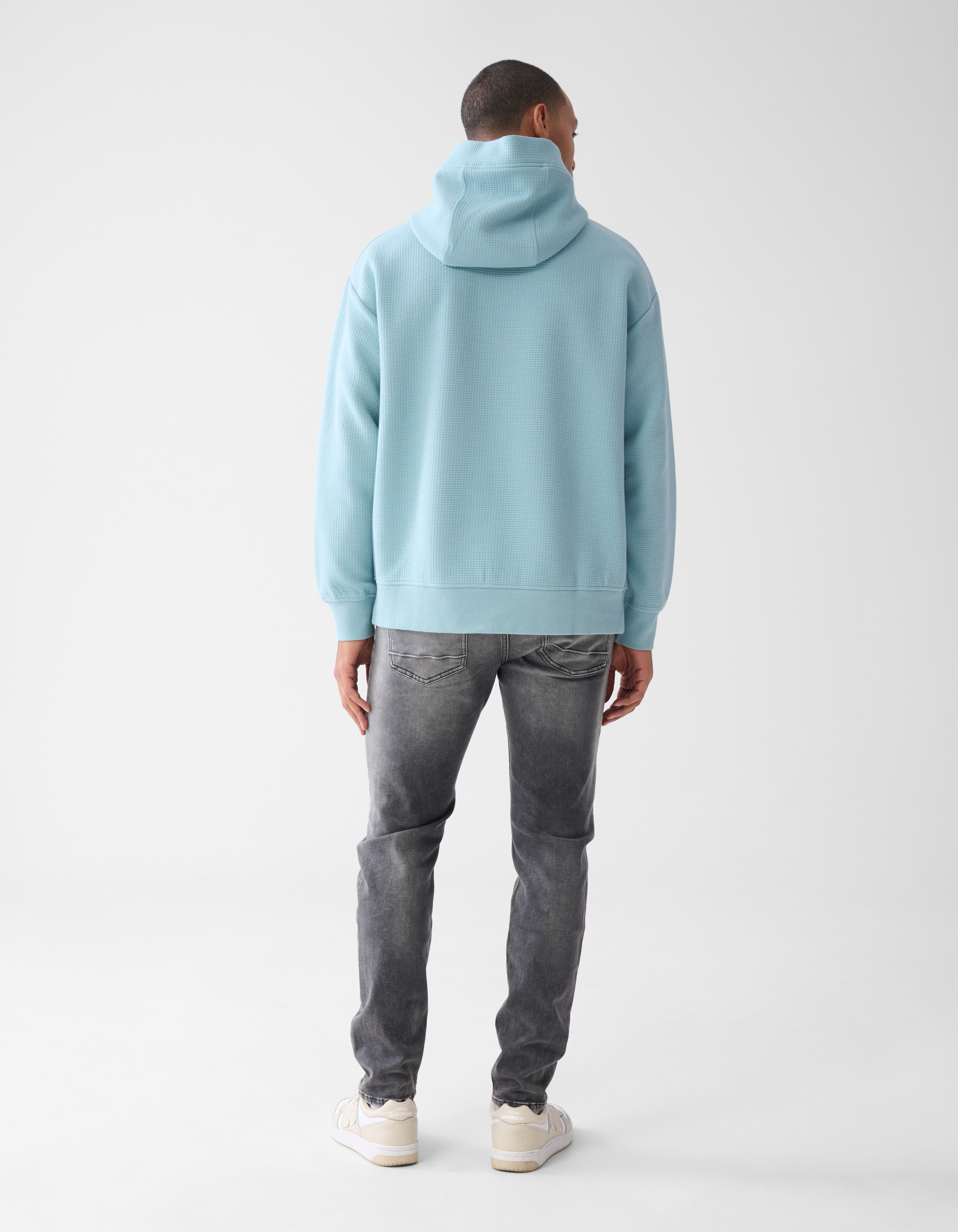 Jacquard Hoodie Hellblau SHOEBY MEN