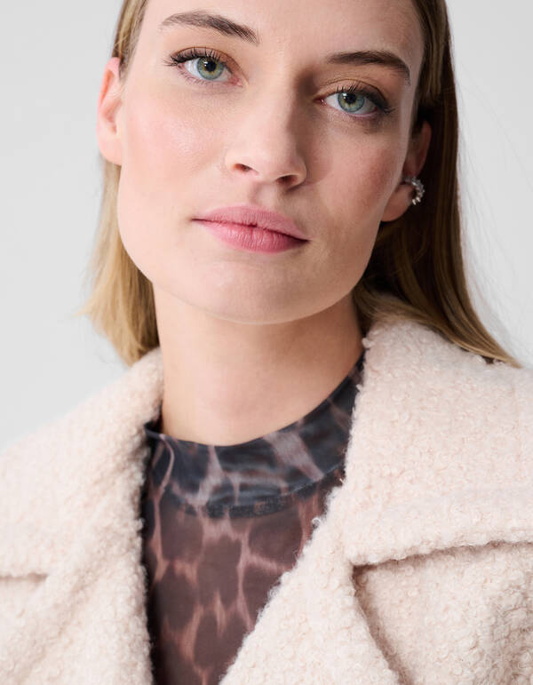 &Uuml;bergro&szlig;e Teddy-Weste Gebrochen Wei&szlig; SHOEBY WOMEN