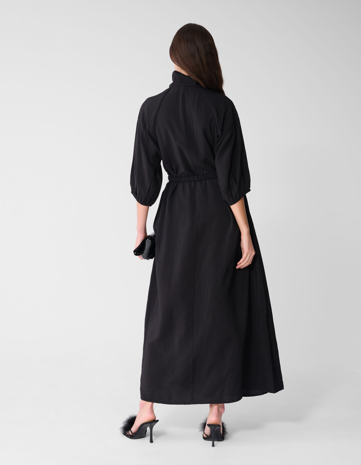 Sportlicher Trainingsanzug Maxi Kleid Schwarz SHOEBY WOMEN