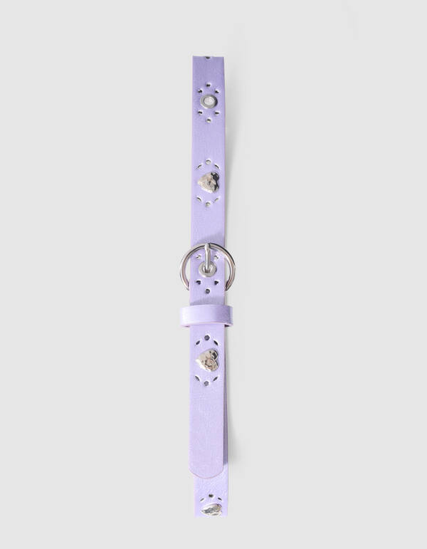 G&uuml;rtel mit Herz-&Ouml;sen Hellviolett SHOEBY ACCESSOIRES