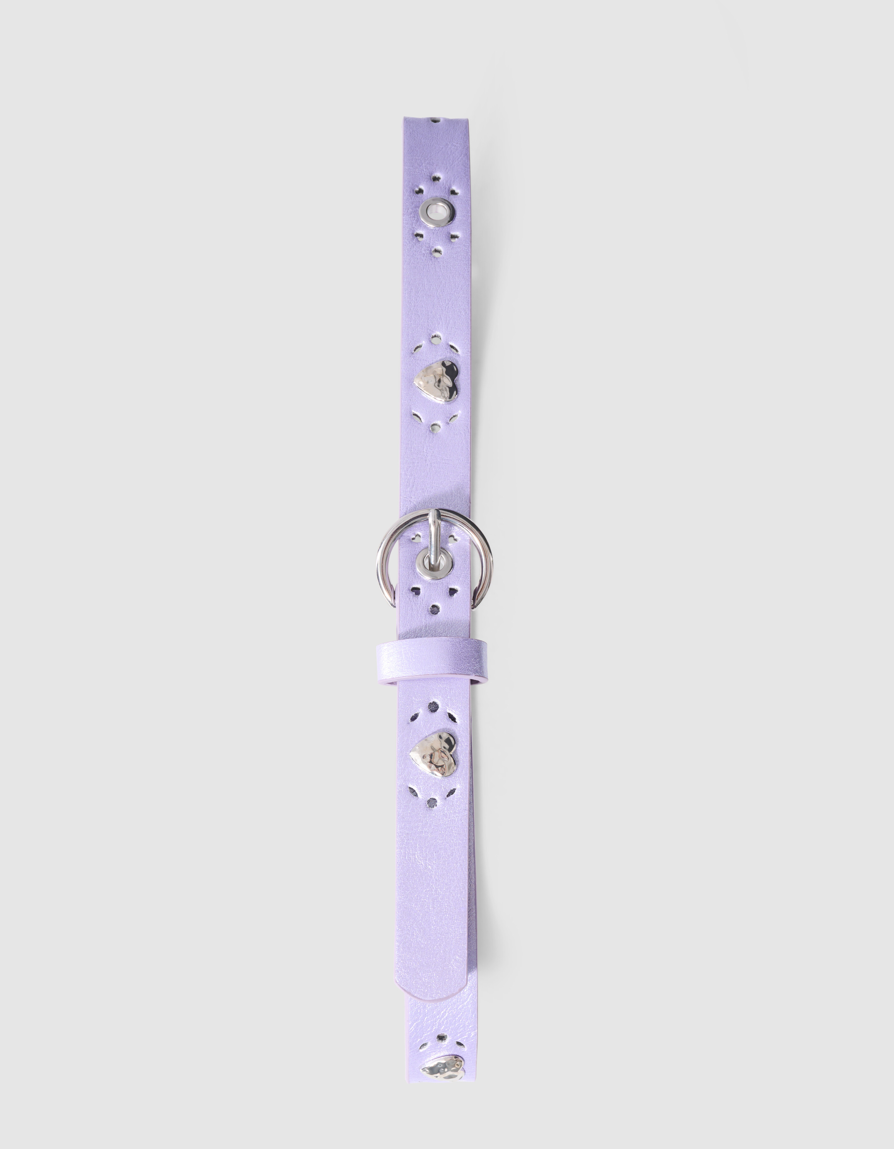 G&uuml;rtel mit Herz-&Ouml;sen Hellviolett SHOEBY ACCESSOIRES