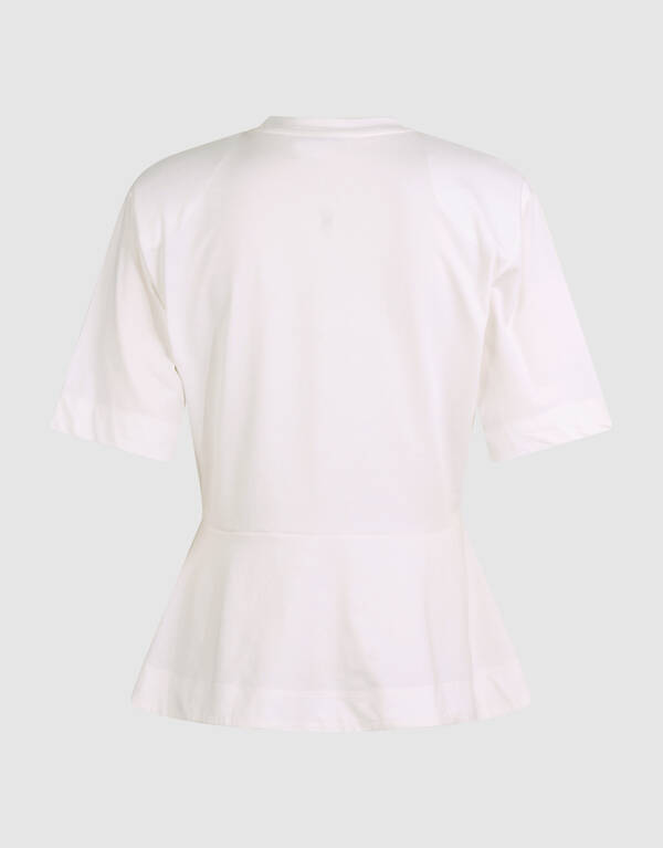 Peplum T-Shirt Wei&szlig; SHOEBY WOMEN