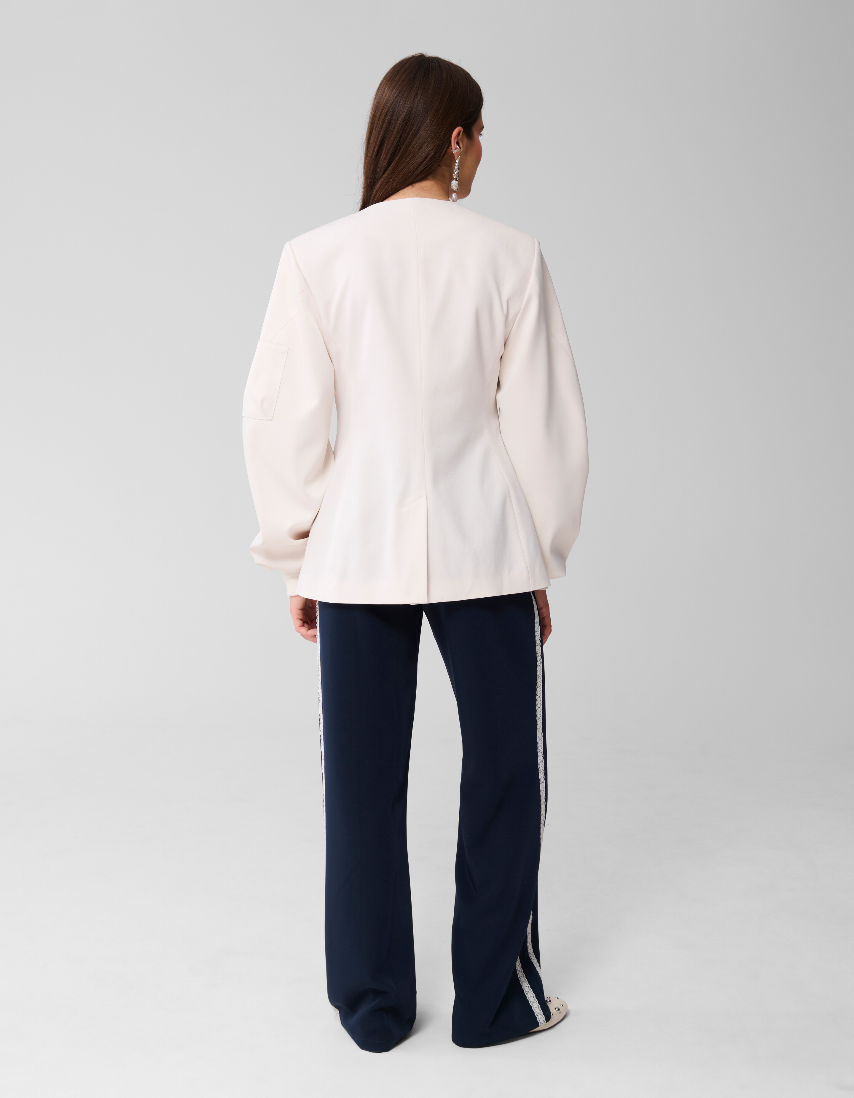 Bomber Sleeve Blazer Gebroken Wit SHOEBY WOMEN