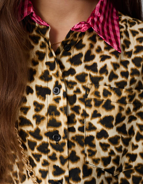 Leopardenbluse in Hellbraun SHOEBY GIRLS