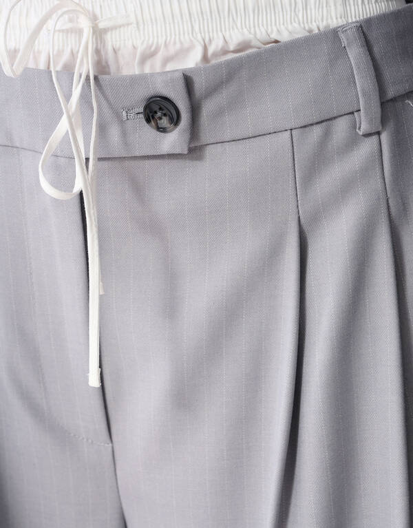 Pinstripe Barrel Fit Hose Hellgrau SHOEBY WOMEN