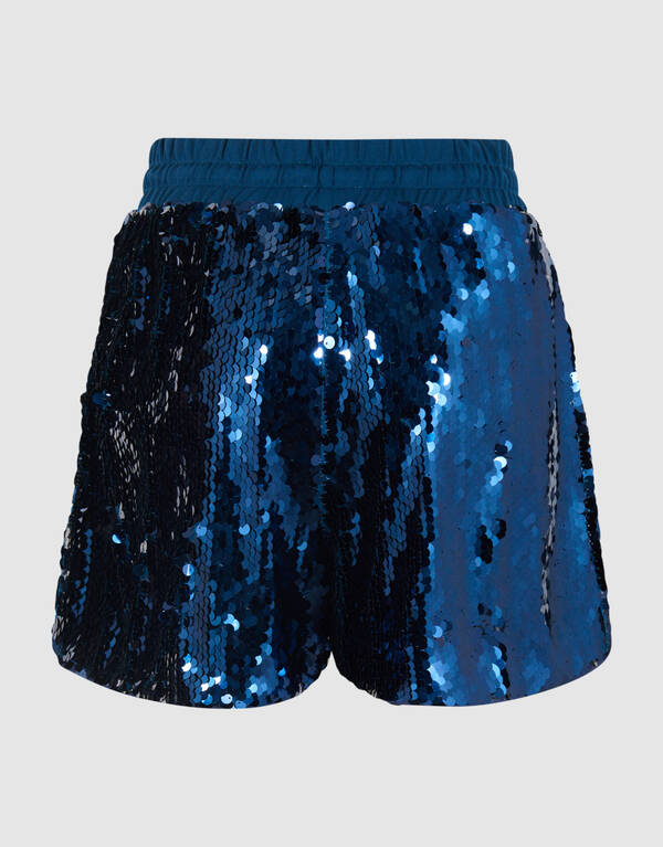 Pailletten Short Blau SHOEBY WOMEN