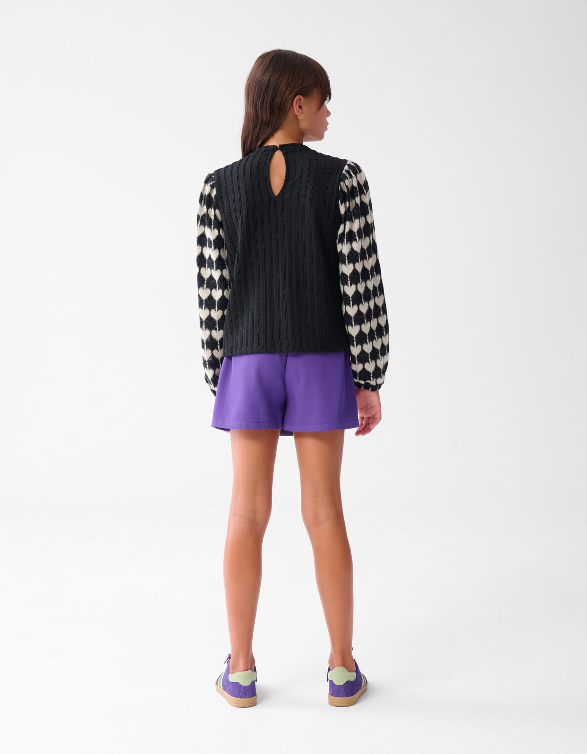 Herz-Mix-Top Schwarz SHOEBY GIRLS