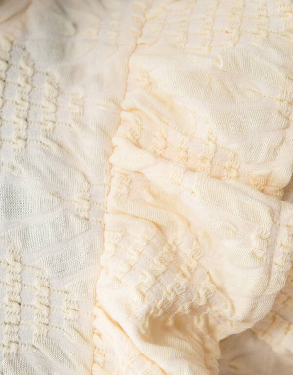 R&uuml;schen-Langarmshirt in gebrochenem Wei&szlig; SHOEBY GIRLS