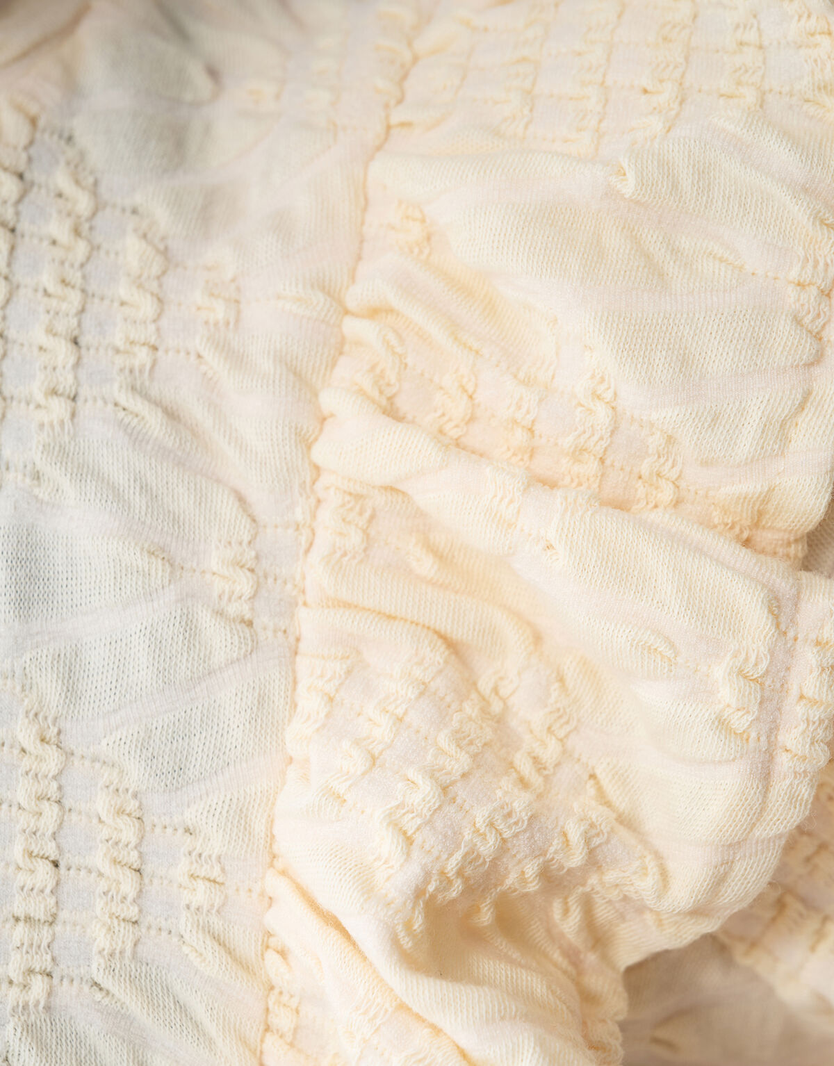 R&uuml;schen-Langarmshirt in gebrochenem Wei&szlig; SHOEBY GIRLS