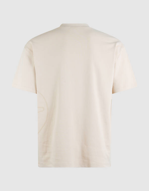 Spark Logo Print T-Shirt Beige SHOEBY MEN