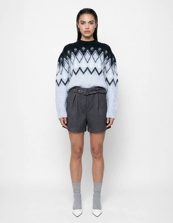 Studio Zigzag Pullover Hellgrau SHOEBY WOMEN