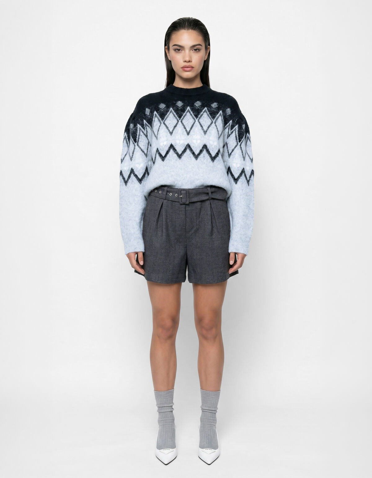Studio Zigzag Pullover Hellgrau SHOEBY WOMEN