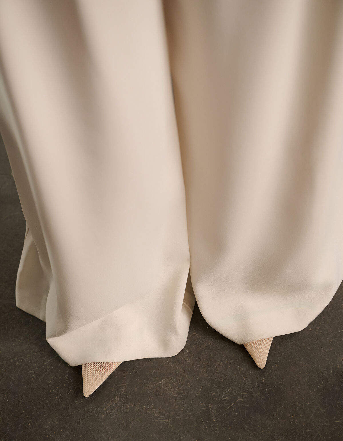 Krepphose mit weitem Bein Off White By Lonneke SHOEBY WOMEN