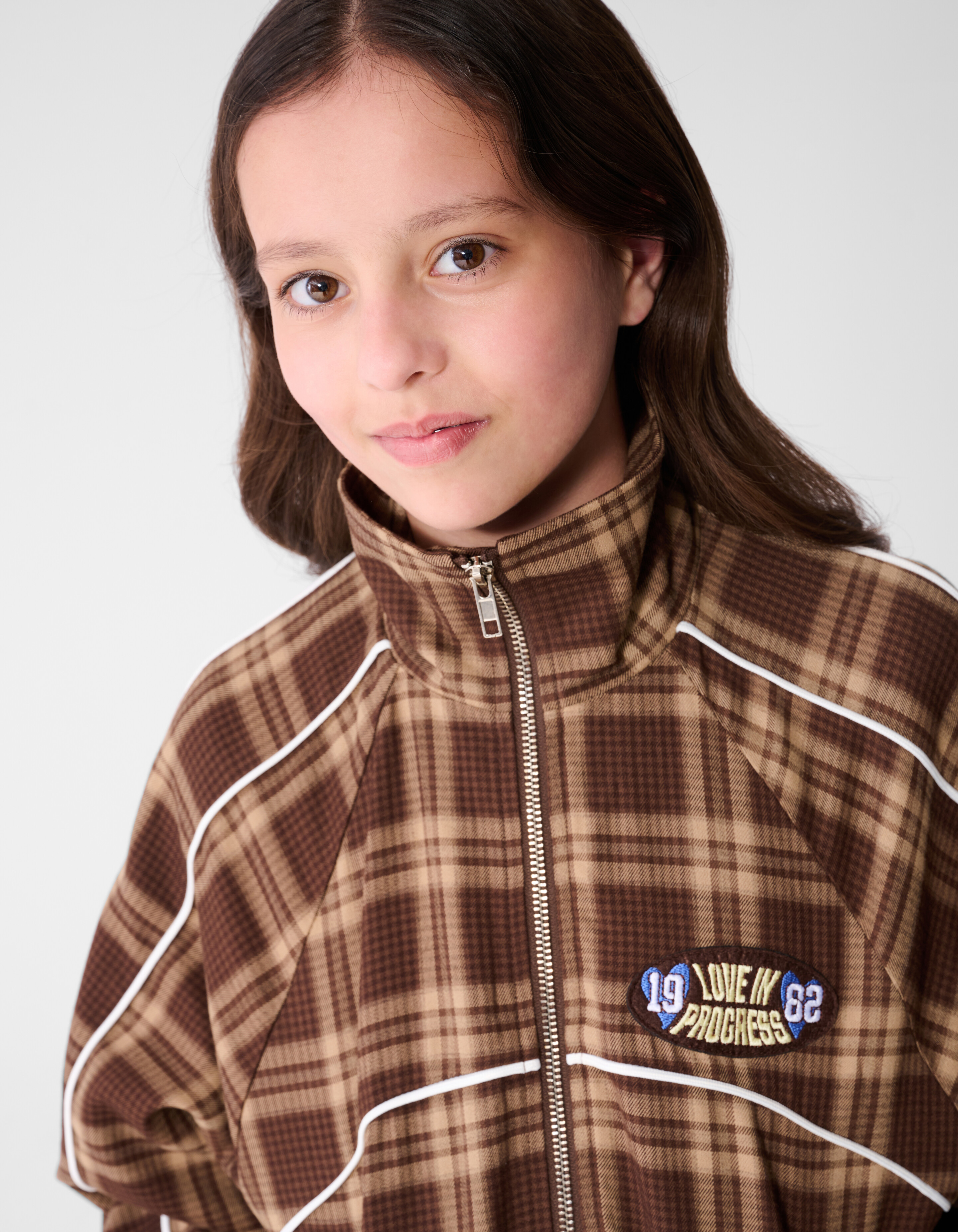 Sportliche Karojacke in Braun SHOEBY GIRLS