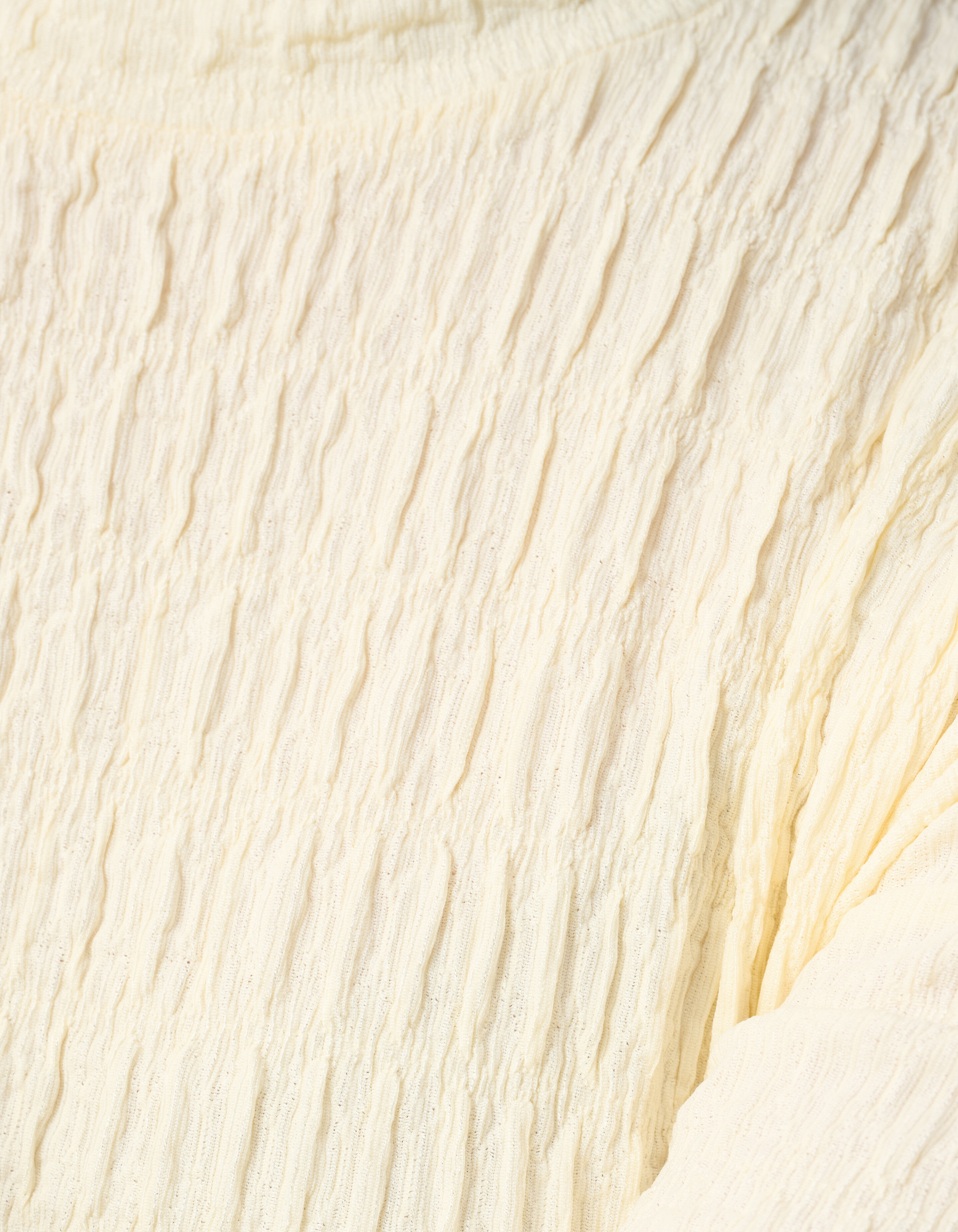 Struktur Langarmshirt Top Gebrochen Wei&szlig; SHOEBY WOMEN