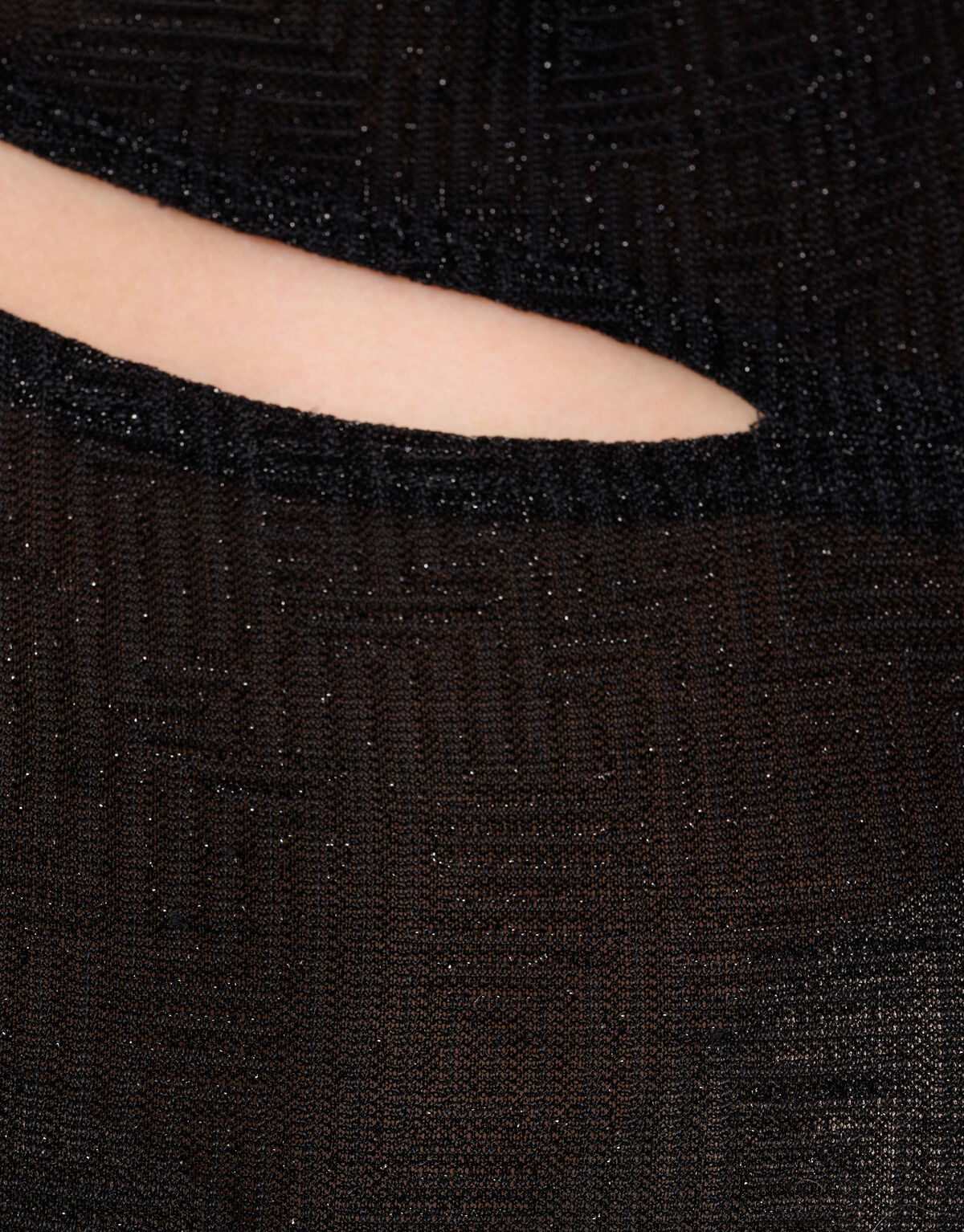 Schwarzes Glitzer-Top mit Ausschnitt SHOEBY WOMEN