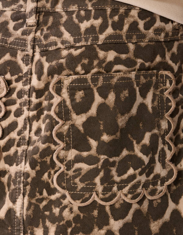 Velvet Leopard Mini Rock Braun SHOEBY GIRLS