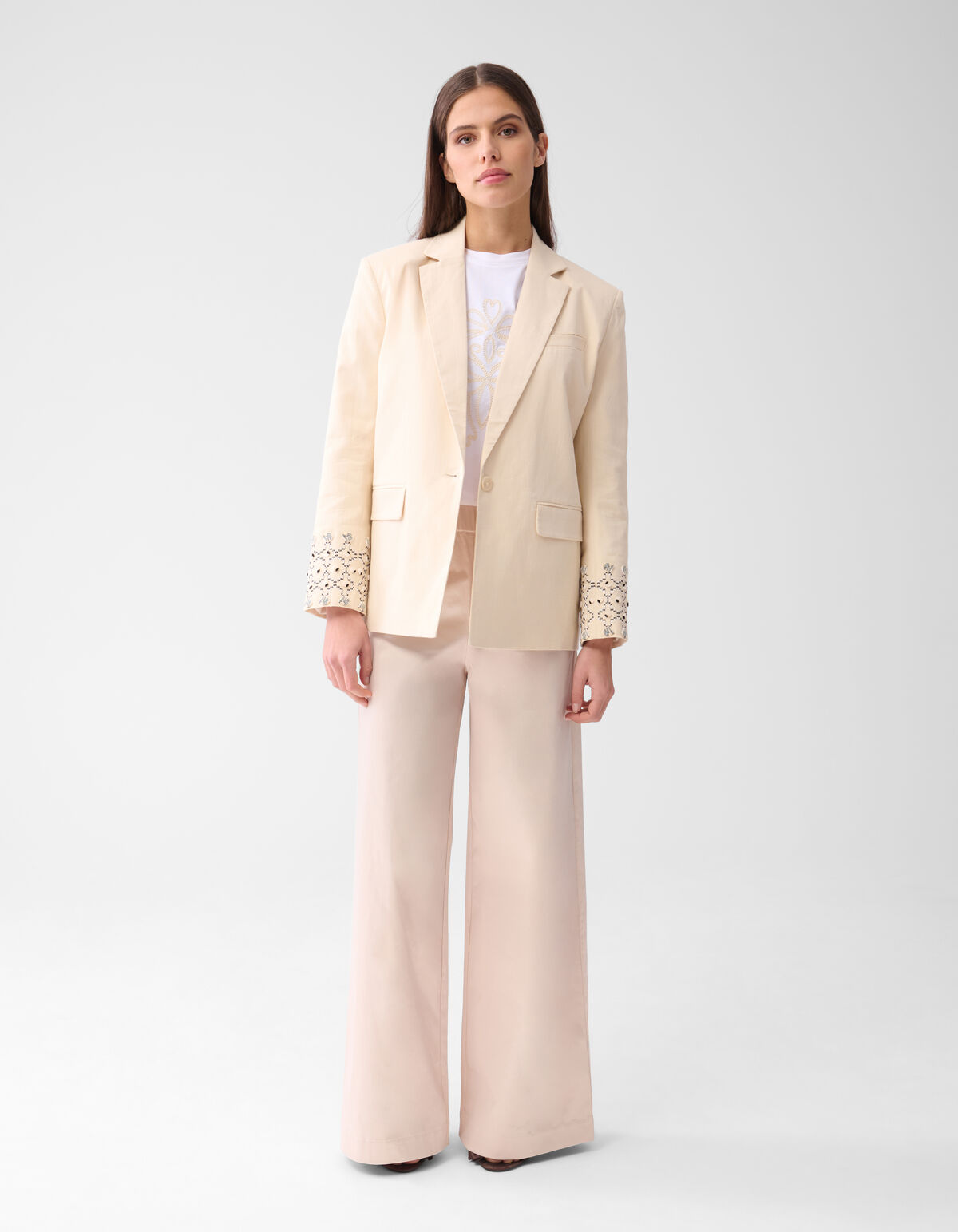 Embroidery Blazer Off White By Mieke SHOEBY WOMEN
