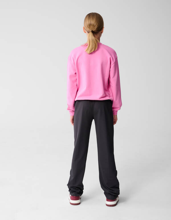 Sportliche Bogenhose mit weitem Bein Dunkelgrau SHOEBY GIRLS