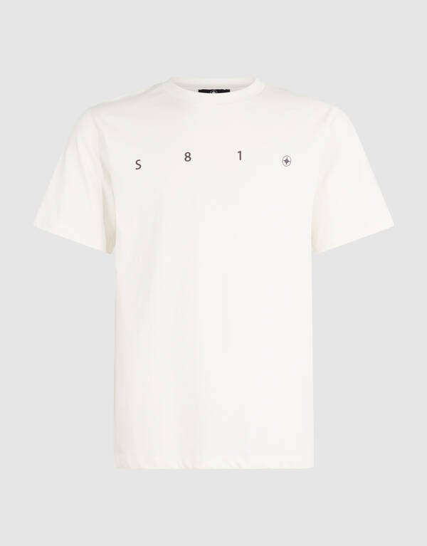 Minimal Artwork T-Shirt Gebrochen Wei&szlig; SHOEBY MEN