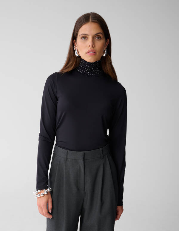 Strass Col Top Schwarz SHOEBY WOMEN