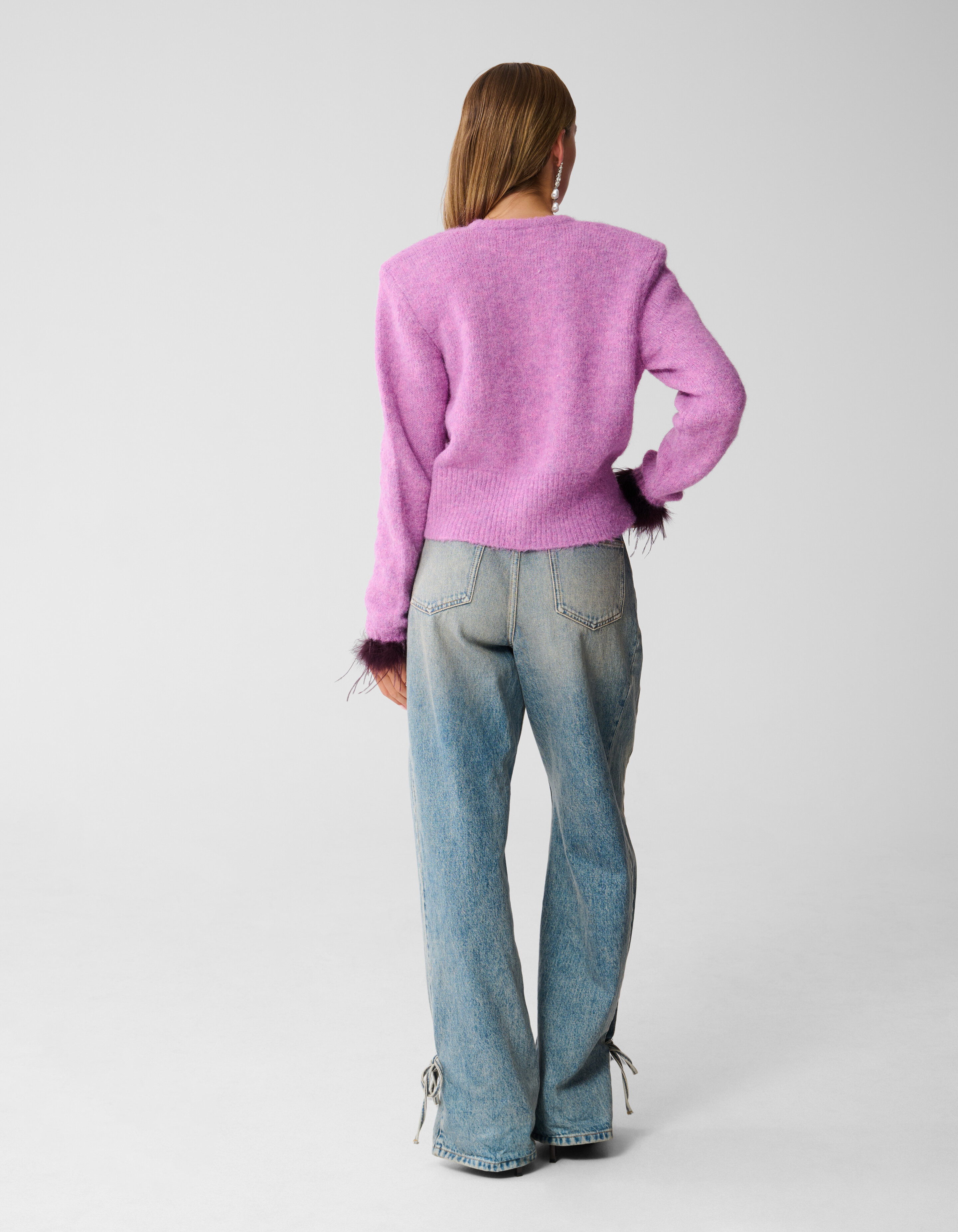Feder-Strickjacke Rosa SHOEBY WOMEN
