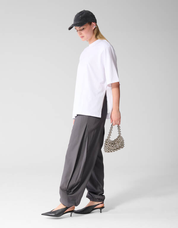 T-Shirt mit Schlitz Wei&szlig; SHOEBY WOMEN