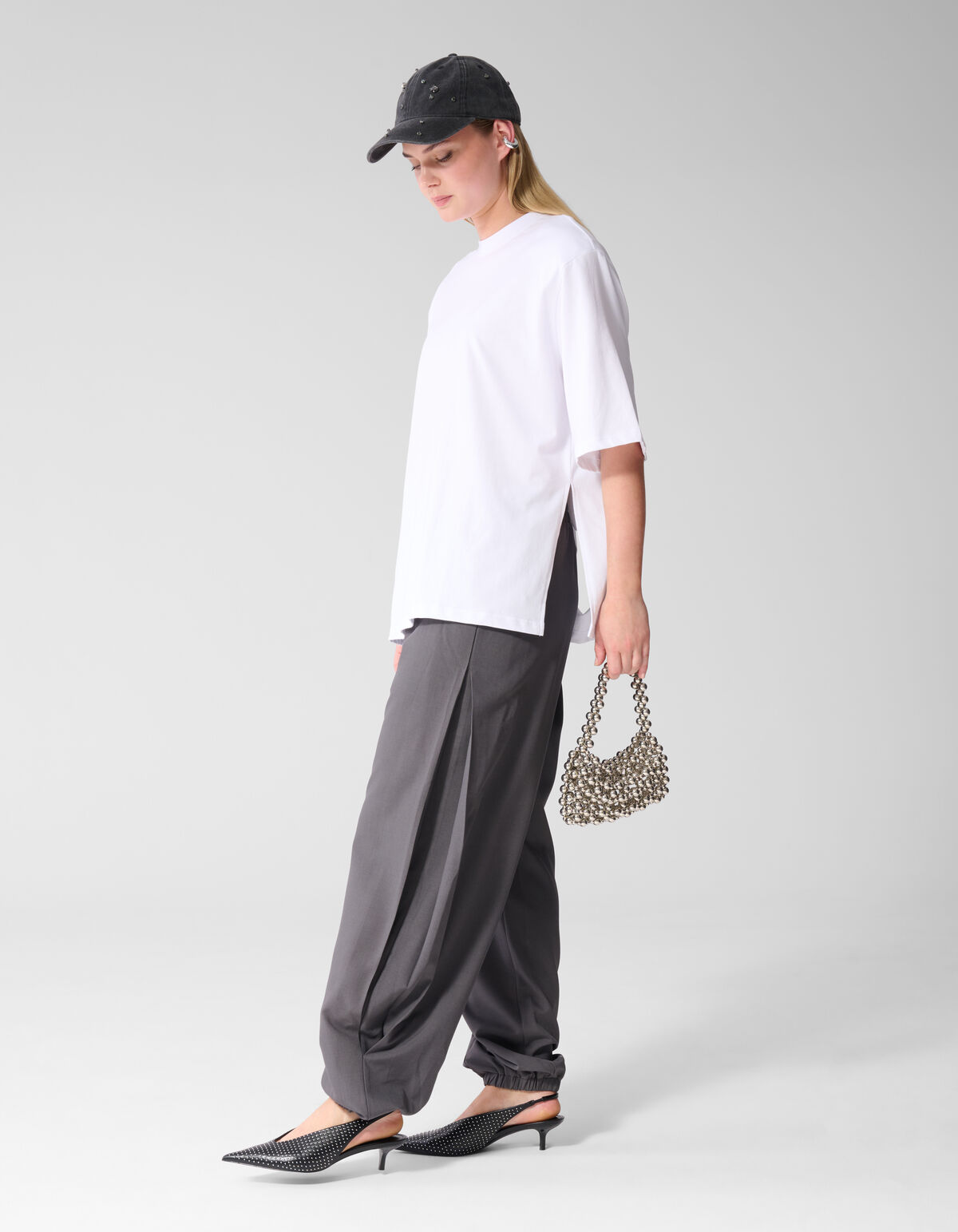 T-Shirt mit Schlitz Wei&szlig; SHOEBY WOMEN