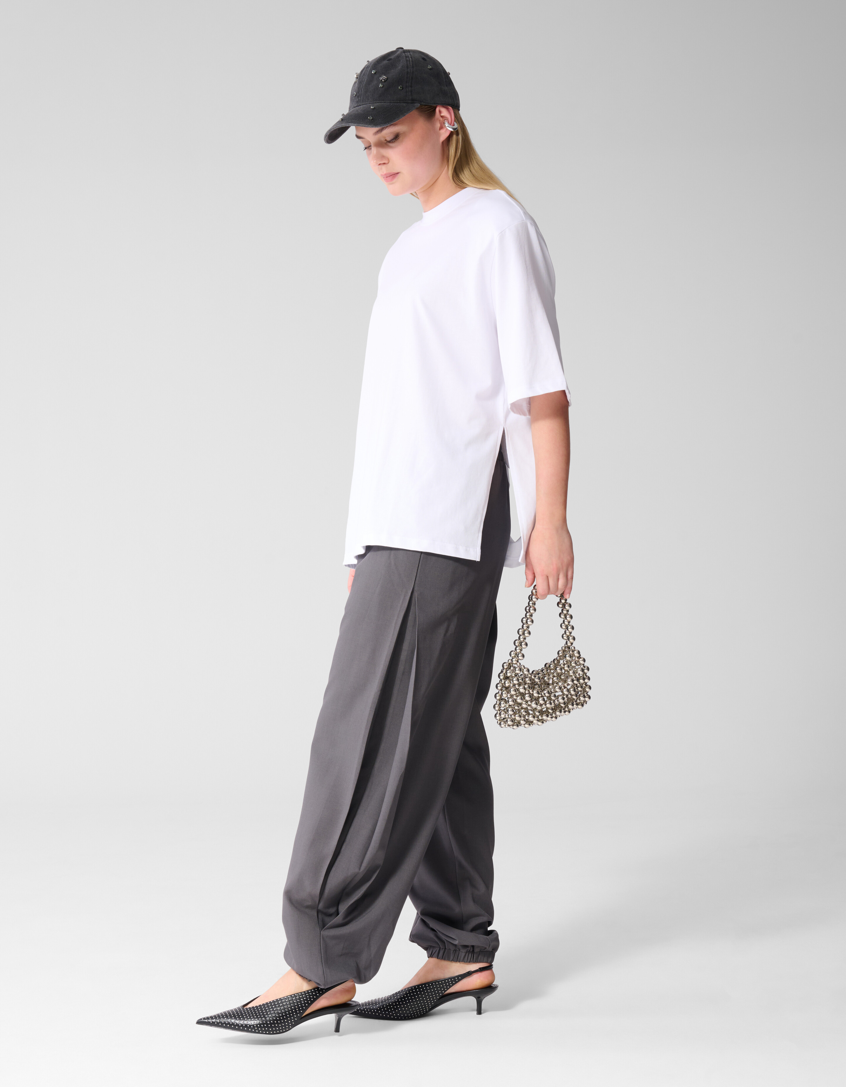 T-Shirt mit Schlitz Wei&szlig; SHOEBY WOMEN
