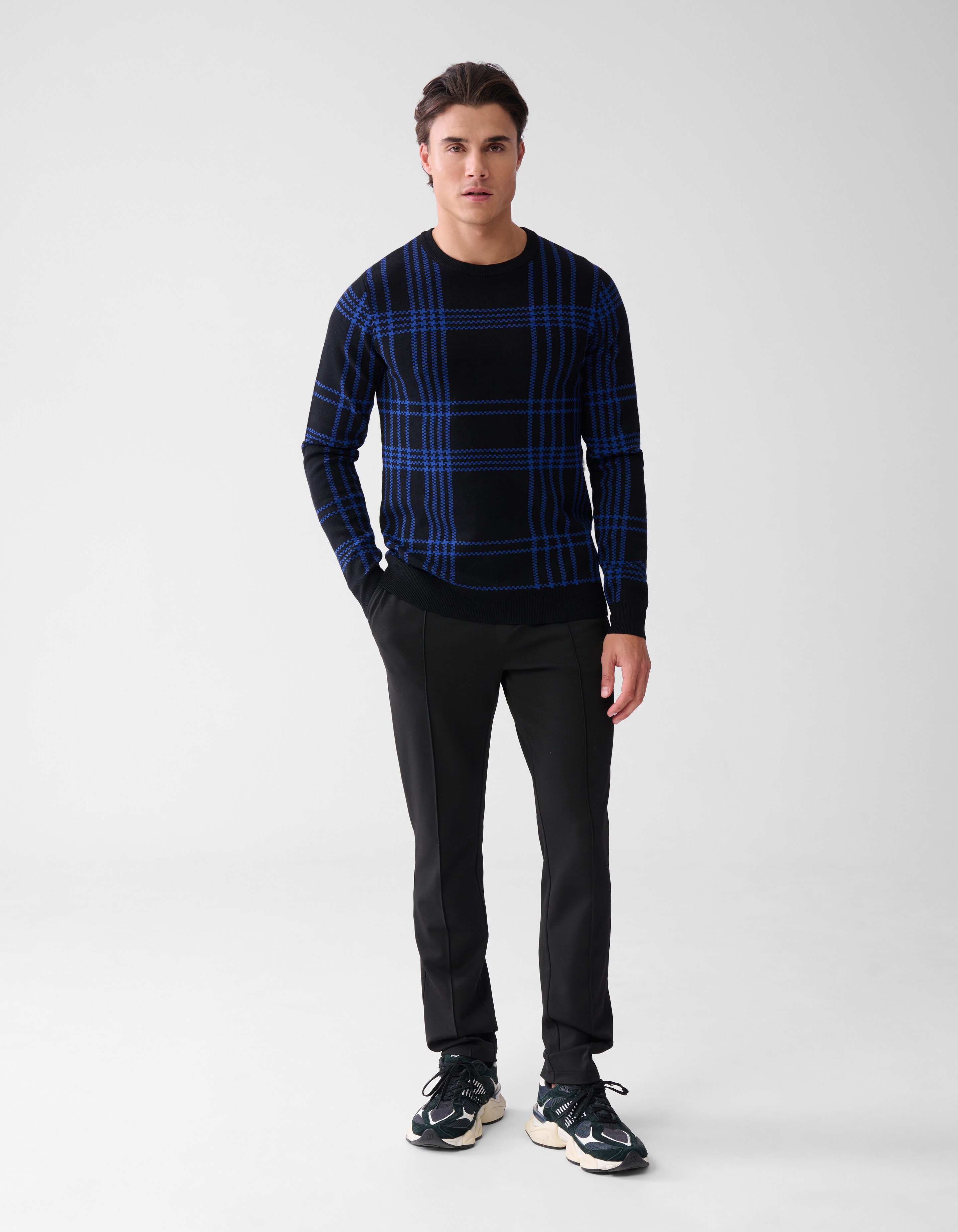 Karierter Pullover Schwarz SHOEBY MEN