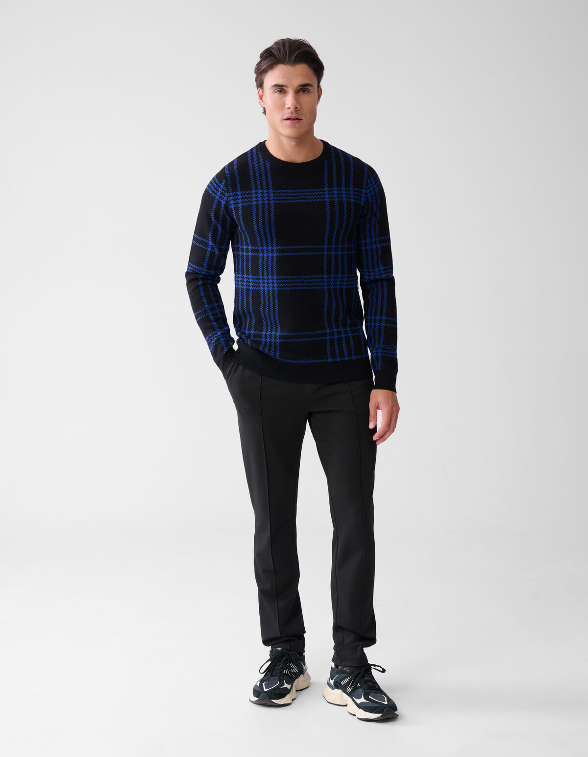 Karierter Pullover Schwarz SHOEBY MEN