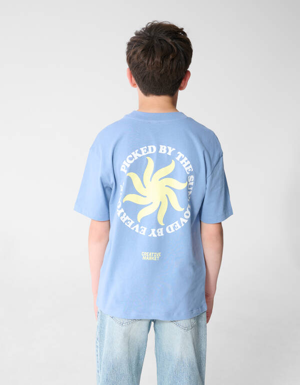 Market Artwork T-Shirt Blau SHOEBY BOYS