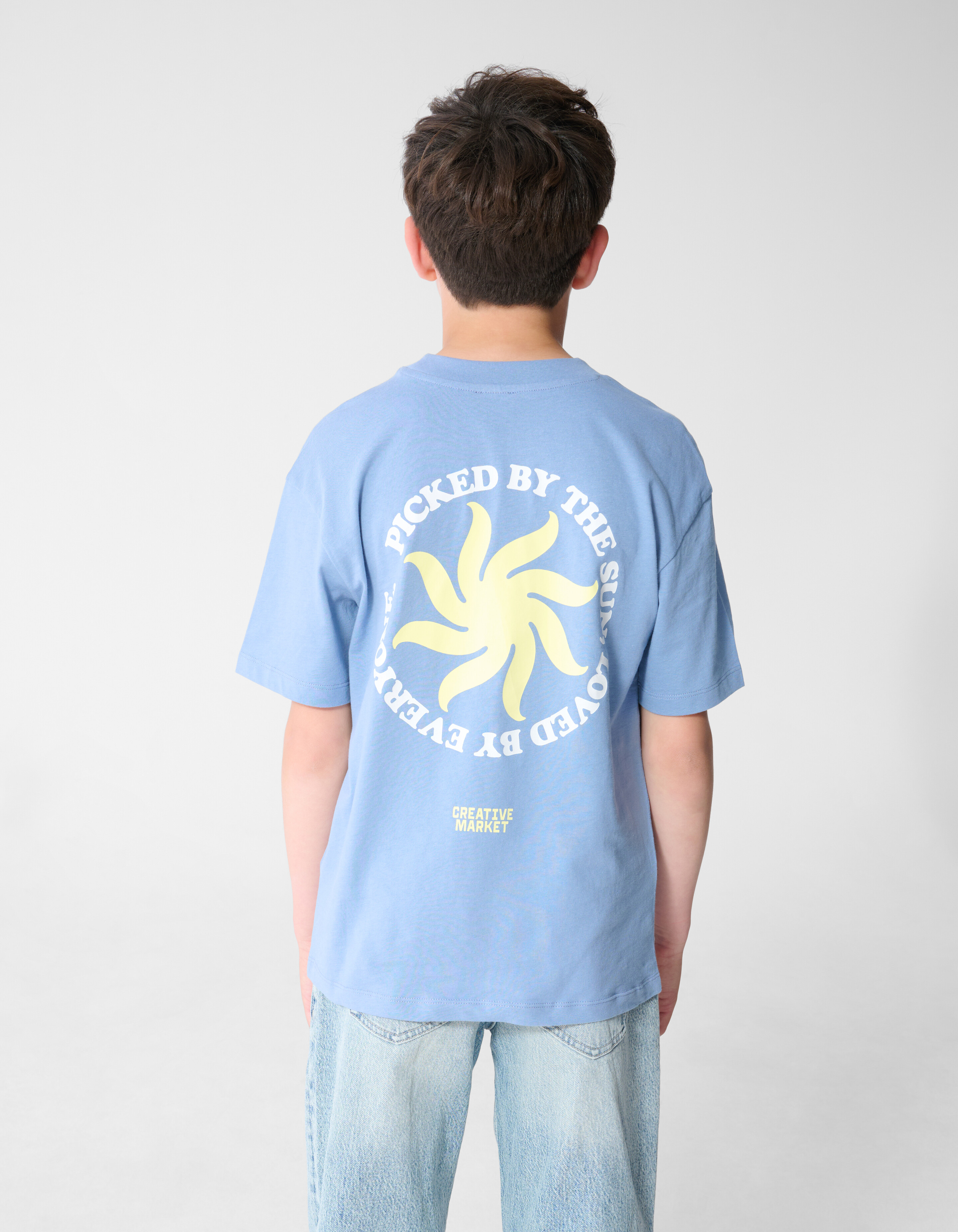 Market Artwork T-Shirt Blau SHOEBY BOYS