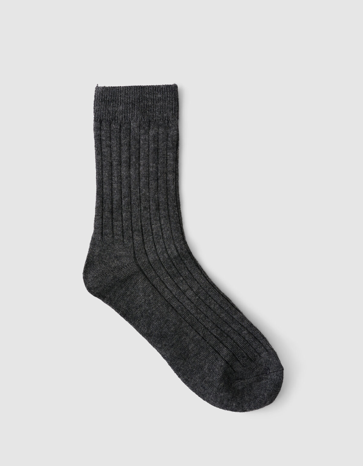 Gerippte Socke Dunkelgrau SHOEBY ACCESSOIRES