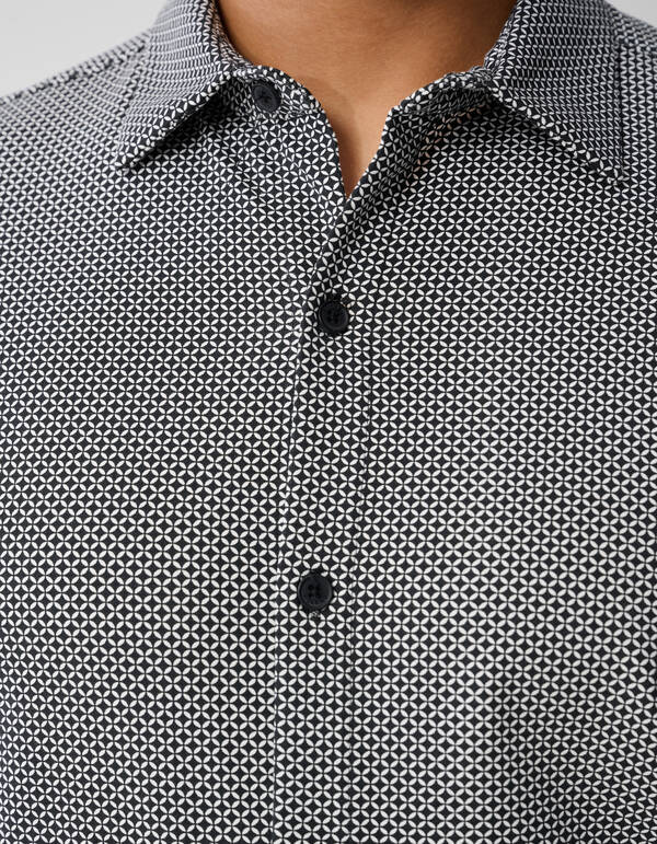 Bedrucktes Logo-Hemd, gebrochenes Wei&szlig; SHOEBY MEN