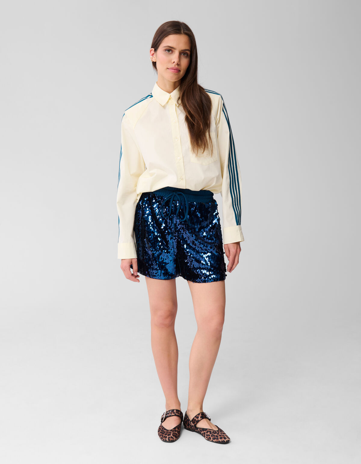 Pailletten Short Blau SHOEBY WOMEN