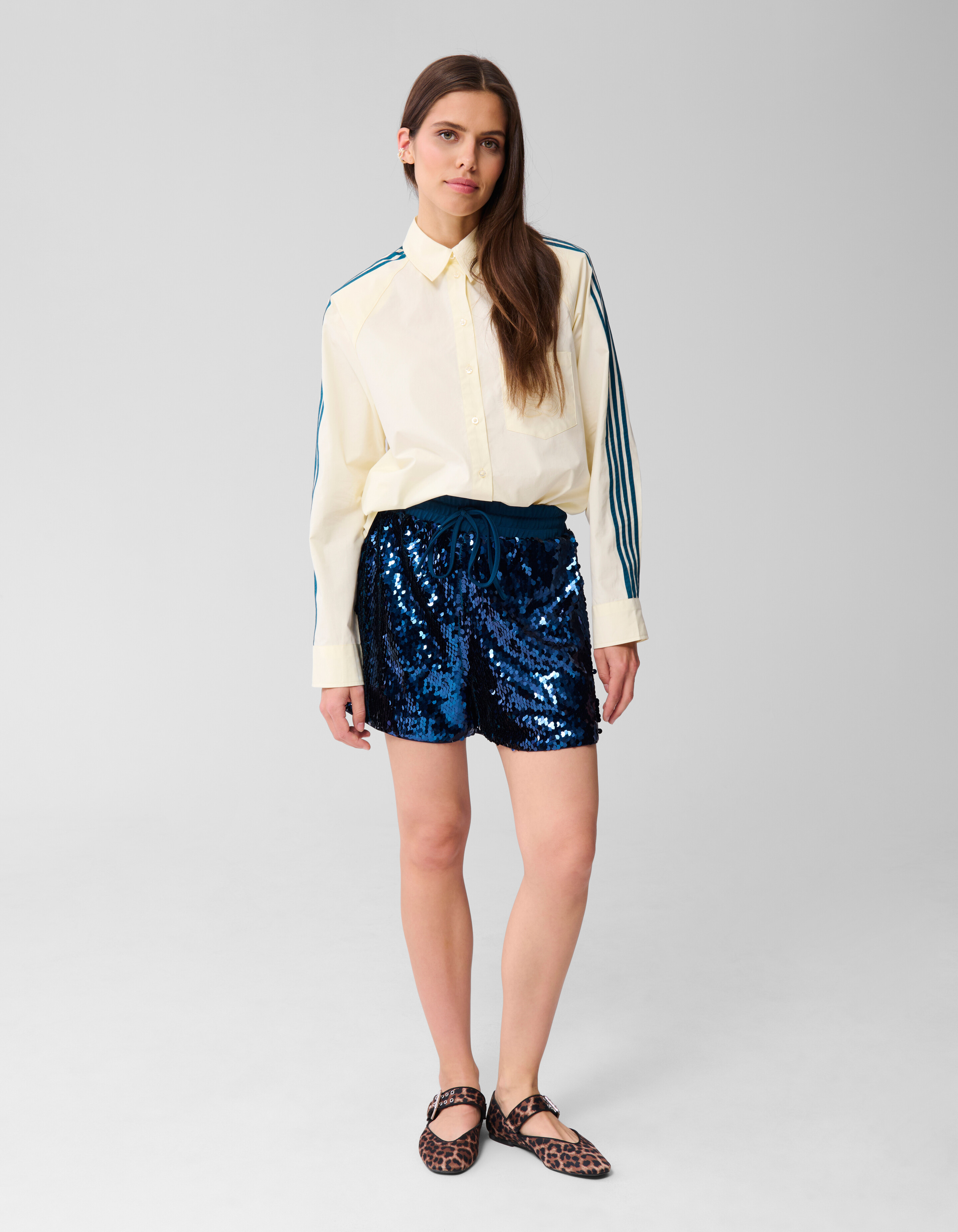 Pailletten Short Blau SHOEBY WOMEN