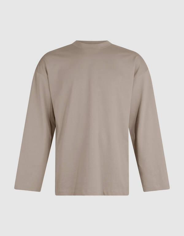 Basis Relaxed Fit Longsleeve Beige SHOEBY MEN