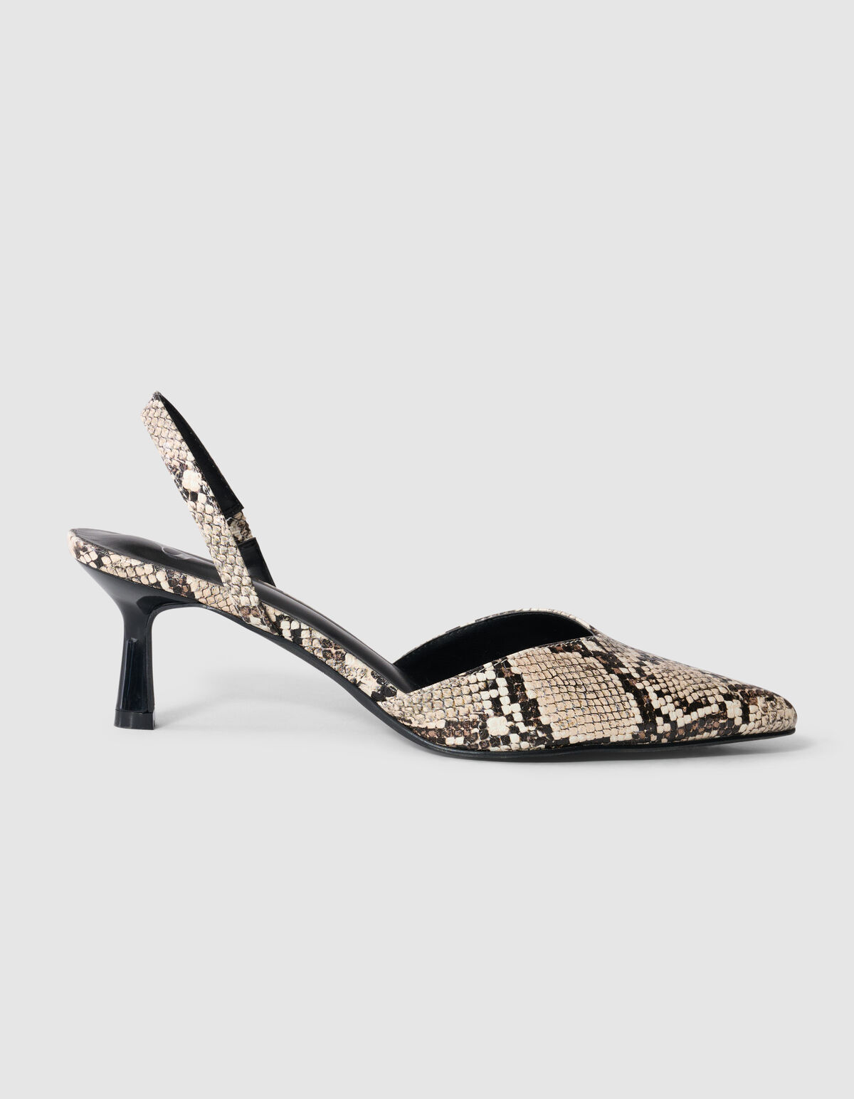 Schlange Vegane Leder High Heels Hellbraun SHOEBY SHOES