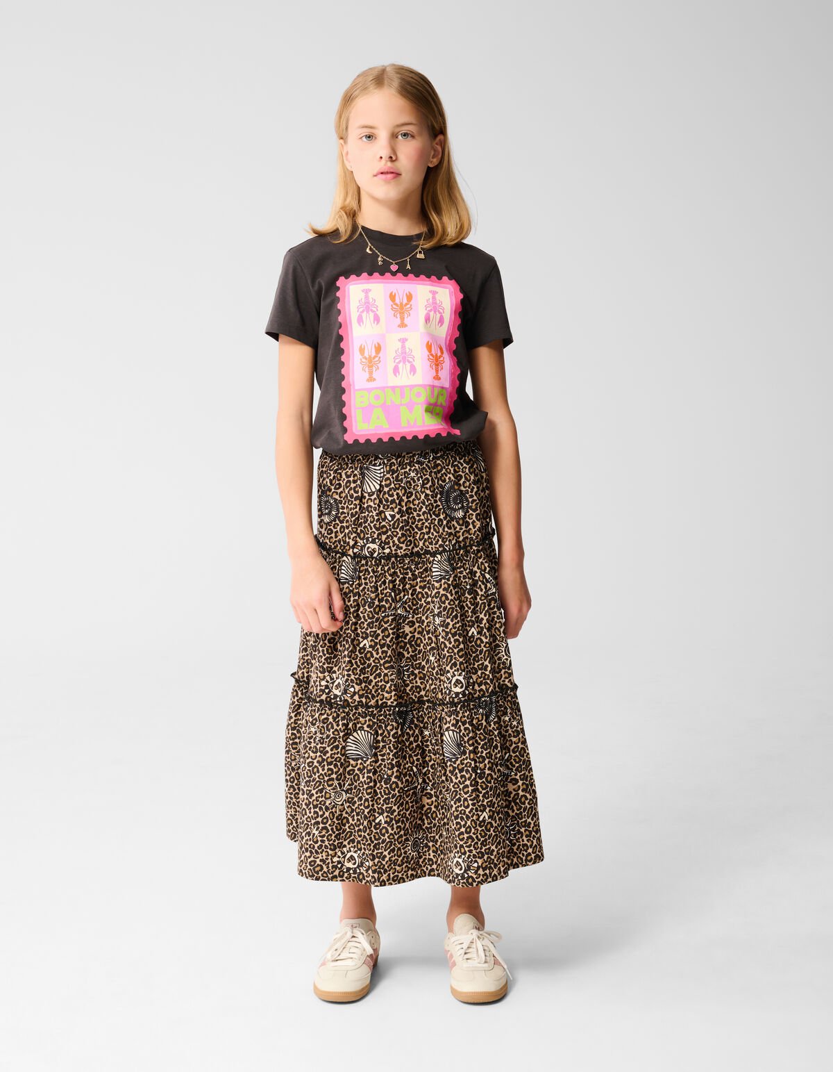 La Mer Artwork T-shirt Dunkelgrau SHOEBY GIRLS