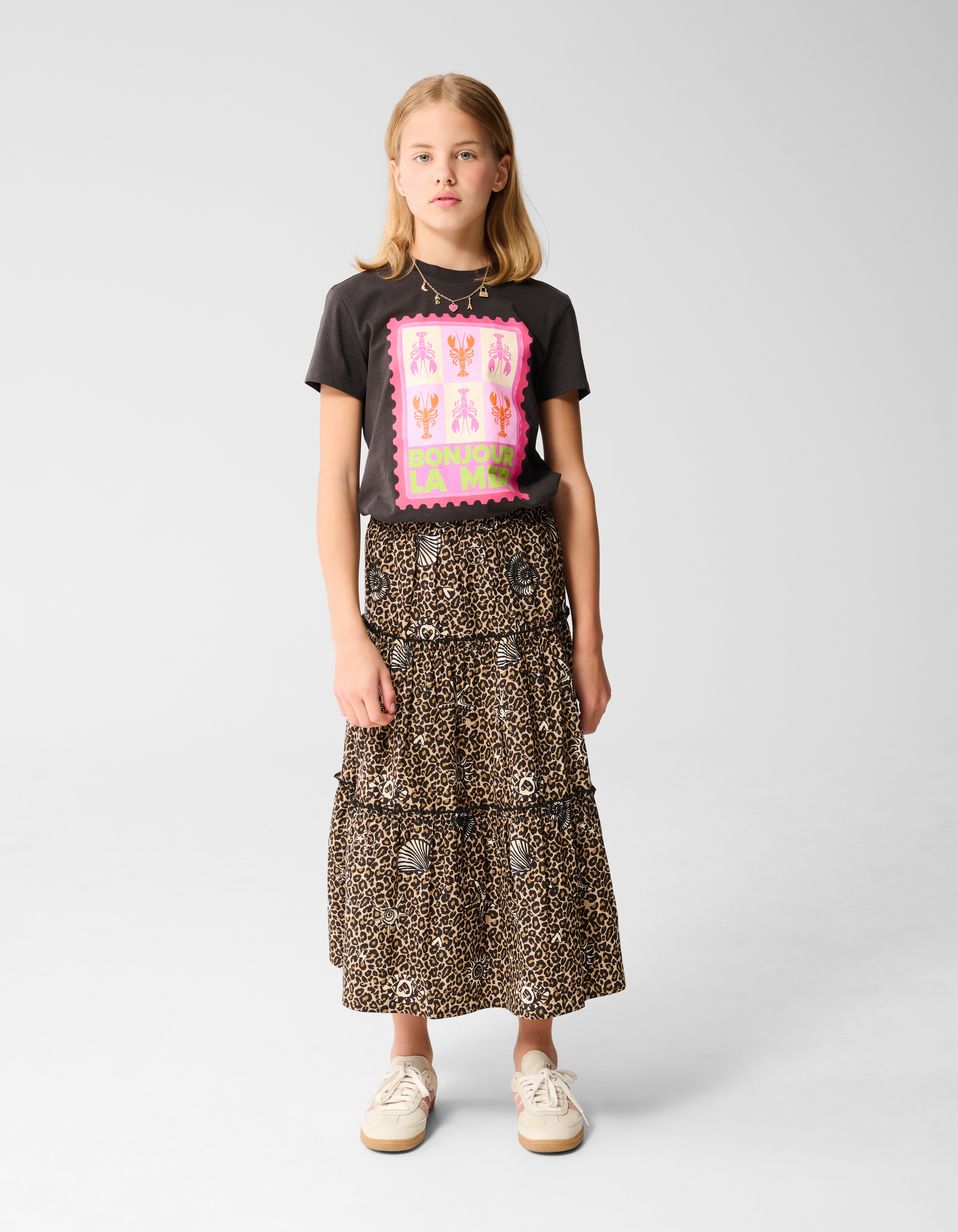 La Mer Artwork T-shirt Dunkelgrau SHOEBY GIRLS