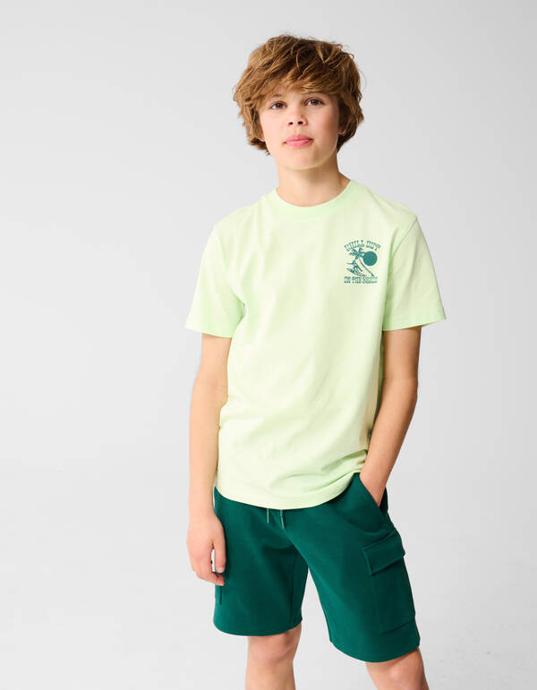 Strand Artwork T-shirt Hellgr&uuml;n SHOEBY BOYS
