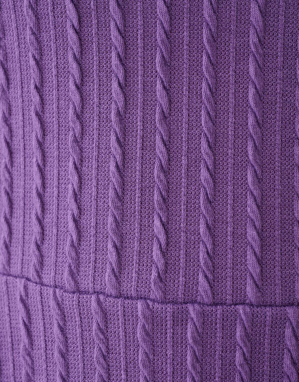 Peplum-Kabel-Langarmshirt Lila SHOEBY GIRLS