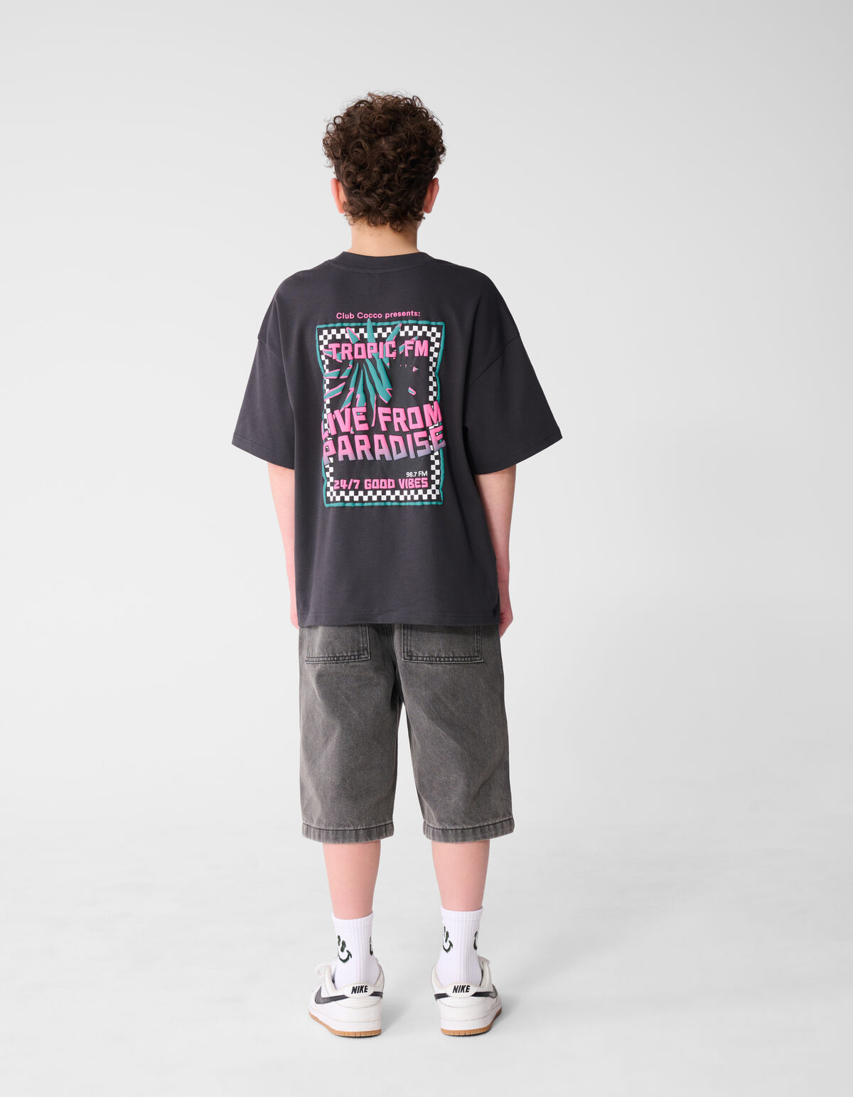 Sportliche Jeansshorts Grau SHOEBY BOYS