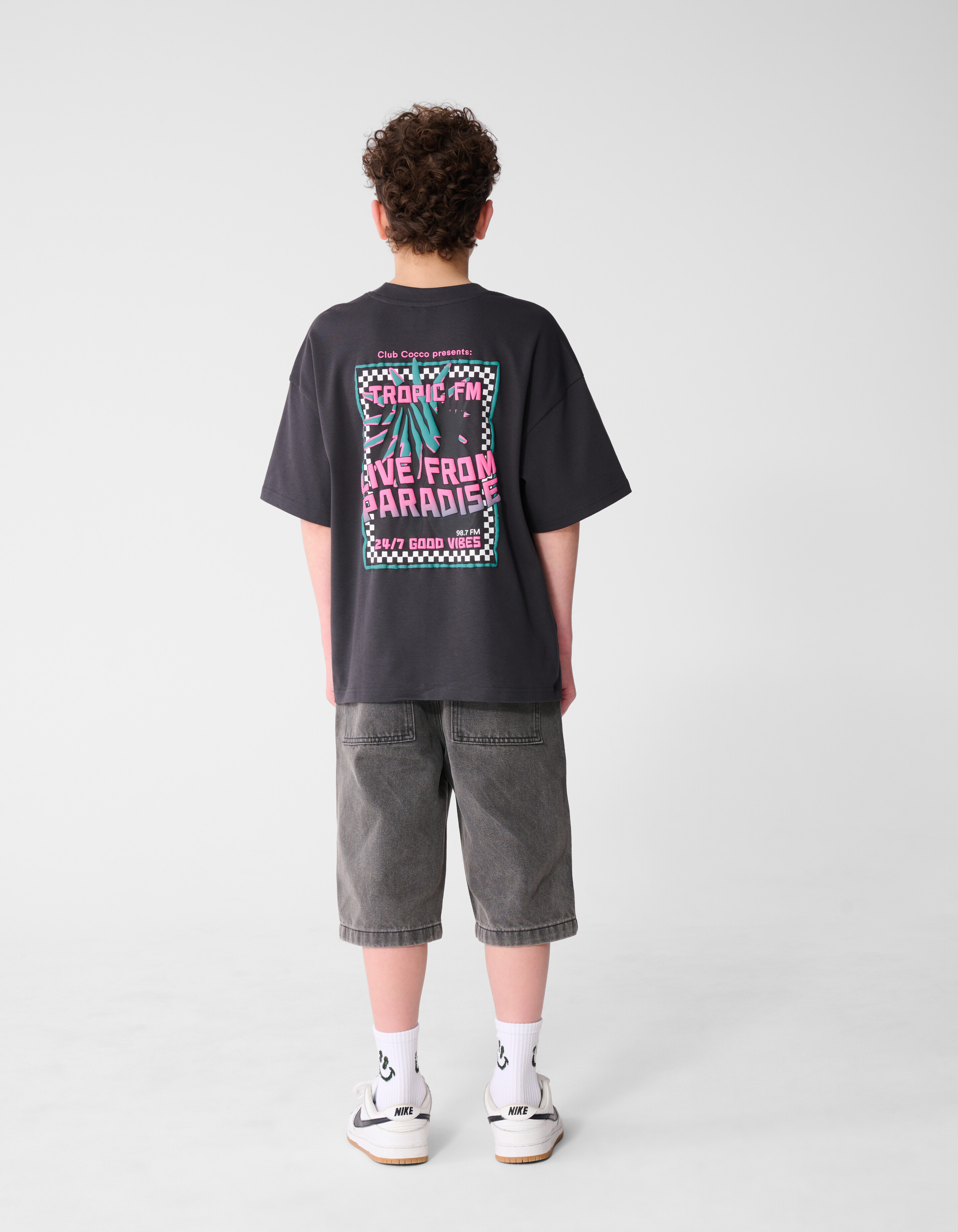 Sportliche Jeansshorts Grau SHOEBY BOYS