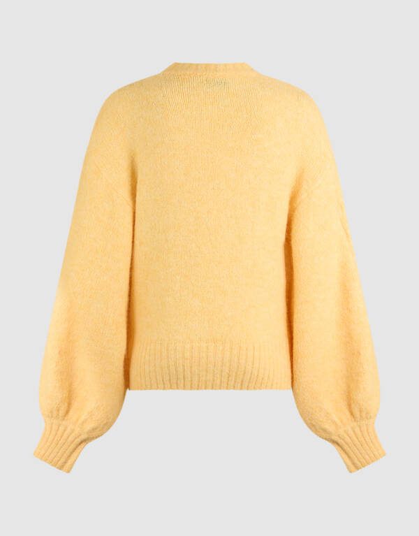 Haariger Oversize-Pullover Gelb SHOEBY WOMEN