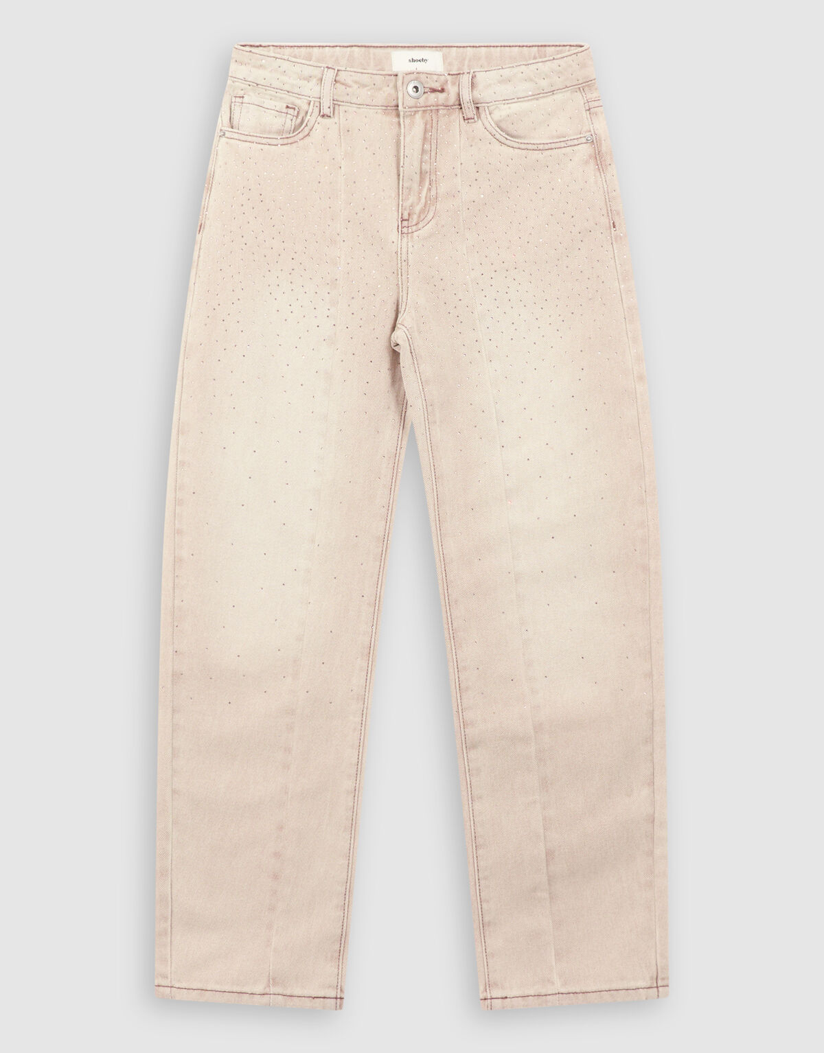 Strass Barrel Fit Jeans in Sand SHOEBY GIRLS