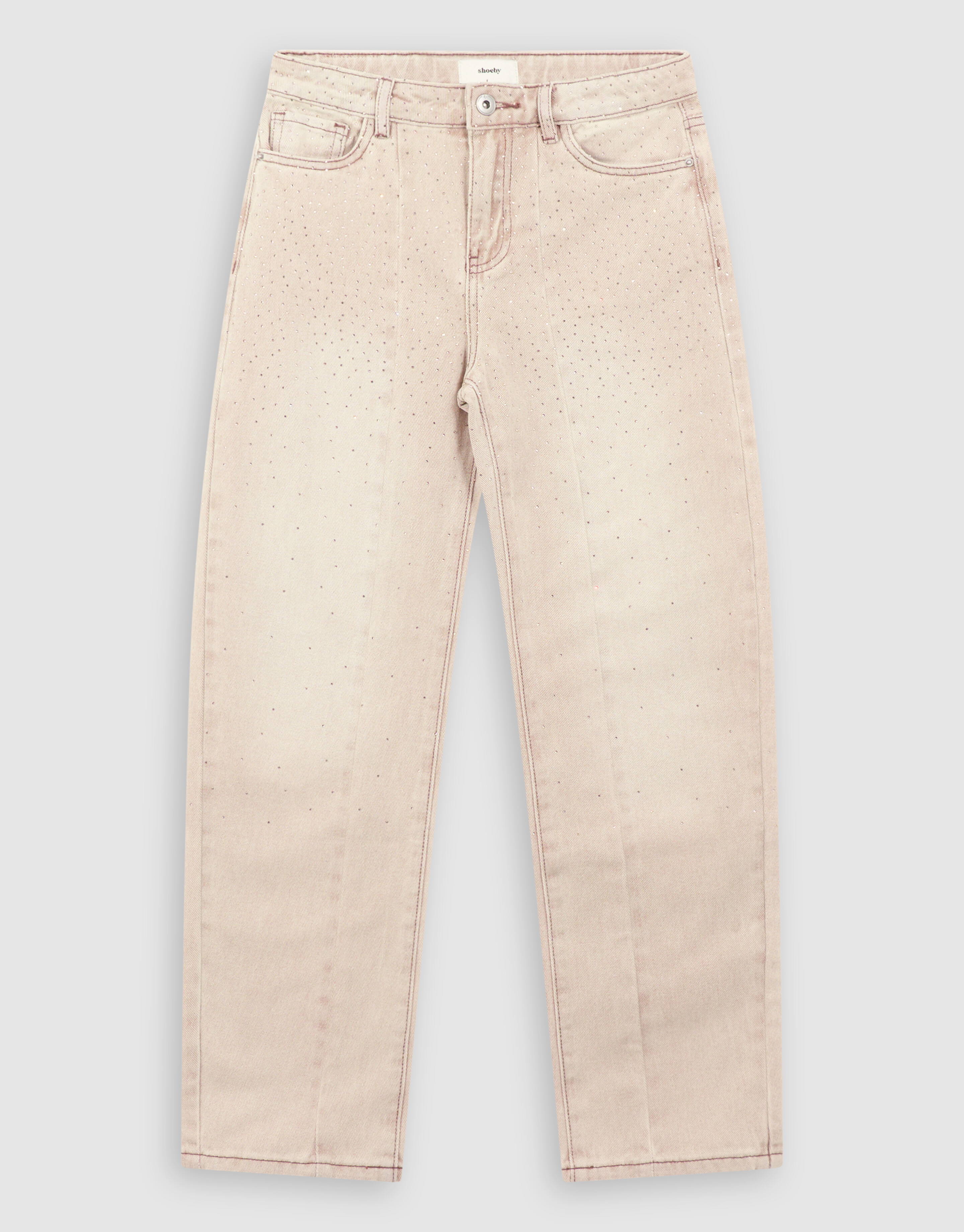 Strass Barrel Fit Jeans in Sand SHOEBY GIRLS