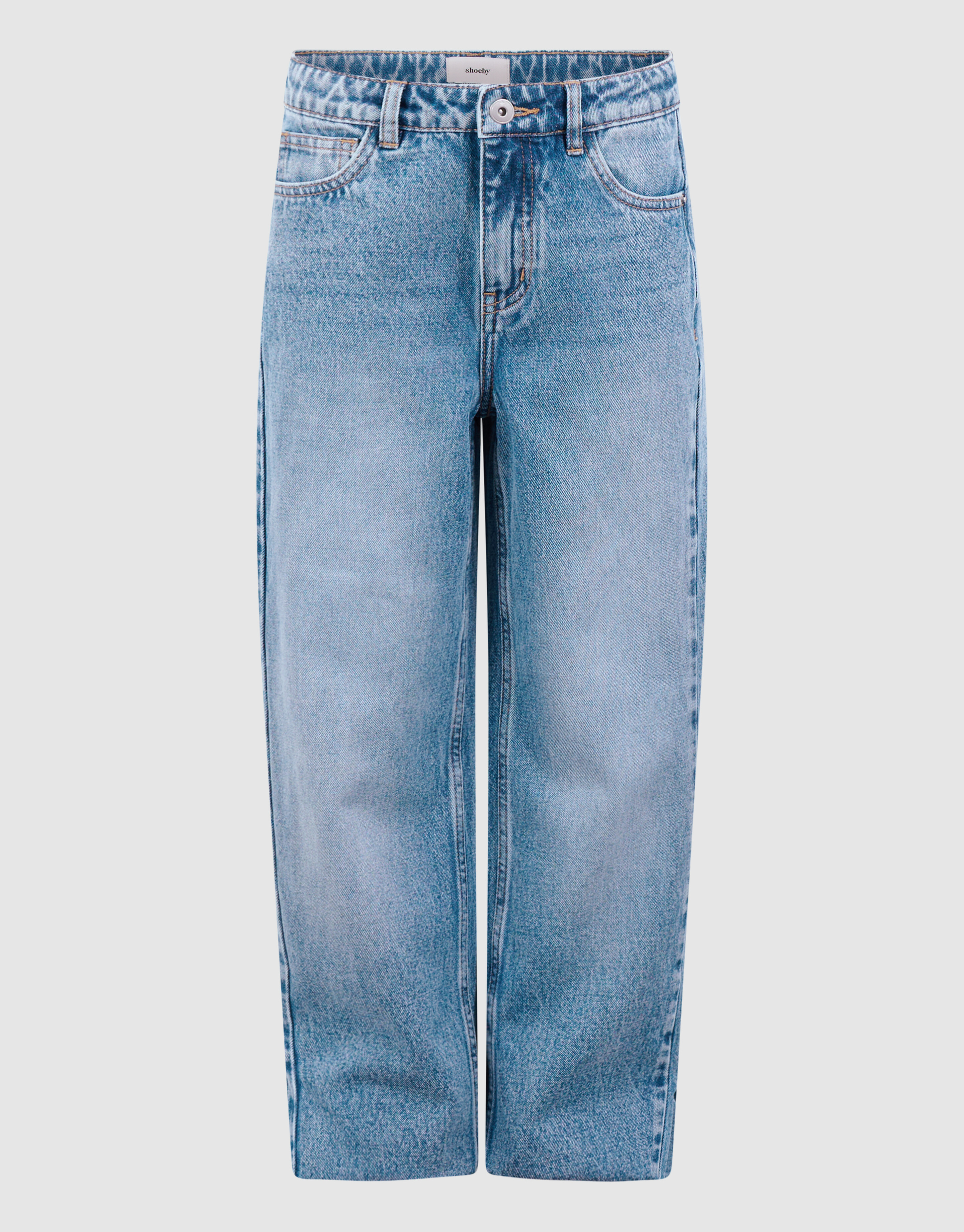 Jeans mit Falten und weitem Bein, blau SHOEBY GIRLS
