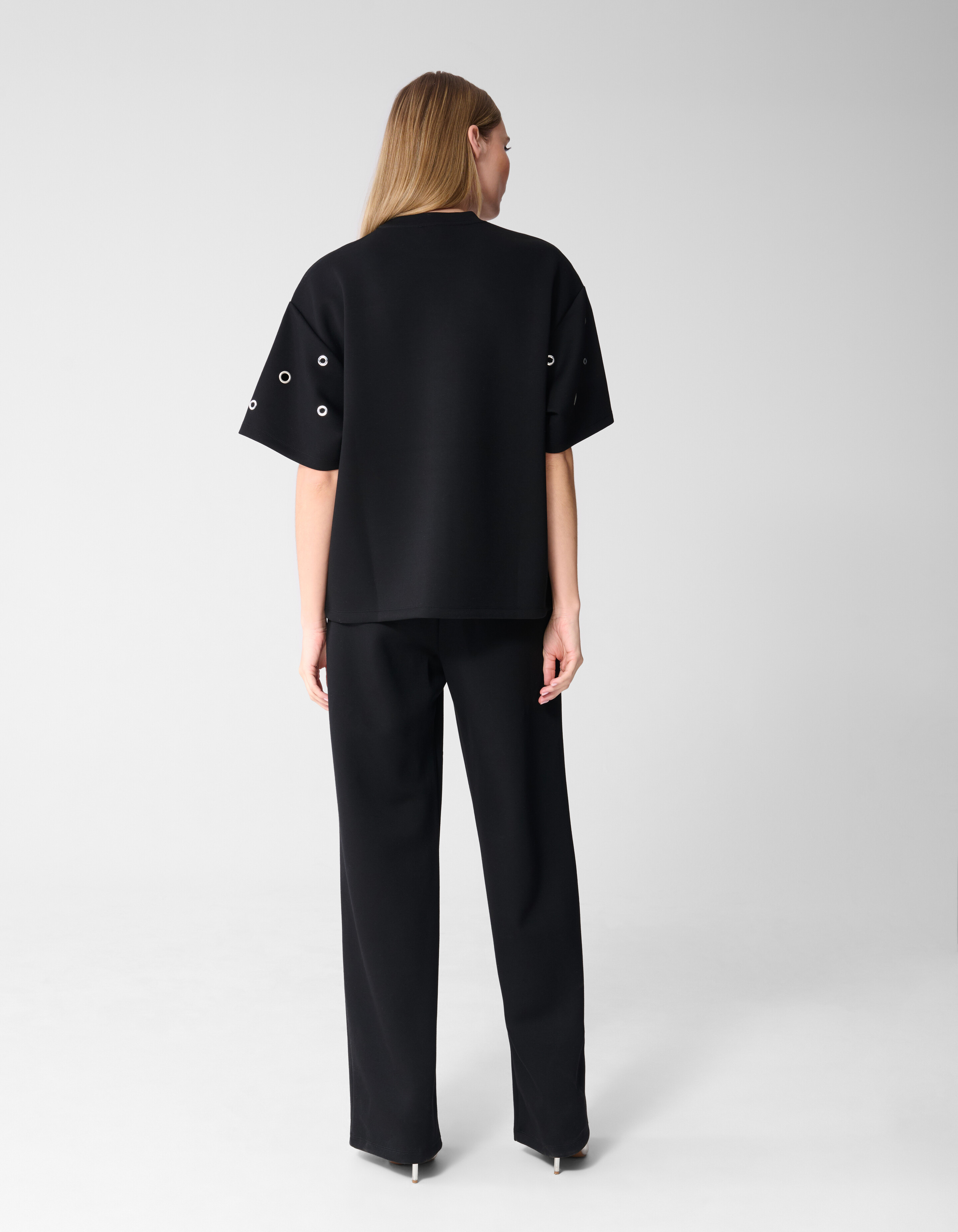 Eyelet Hose mit weitem Bein Schwarz SHOEBY WOMEN